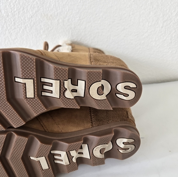 Sorel Joan Of Arctic Shearling Hidden Wedge II Lace-up Waterproof Boots Size 9 - Picture 12 of 16